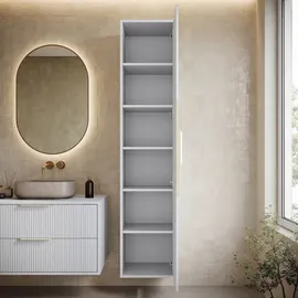 Badplaats Badezimmerschrank, Weiß, Holz, Rechteckig, 33x170x38 cm, Badezimmer, Badezimmerschränke, Hochschränke