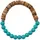 FIRETTI Armband FIRETTI "Schmuck Geschenk Armschmuck Armkette Edelstein Perlen", blau (türkis, braun, türkis, braun), Armbänder, Damen, 19,5cm, Materialmix, Armband, Made in Germany - mit Türkis-Imitat, Kokosnuss
