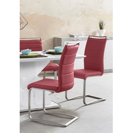 MCA Furniture Freischwinger »Pescara«, (Set), 2 St., Kunstleder, rot