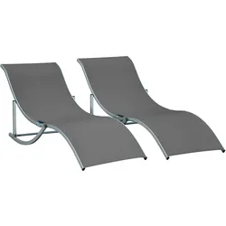 Outsunny Gartenliege Aluminum, Texteline