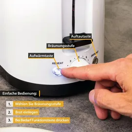First Austria Toaster 4 Scheiben Langschlitz Weiß