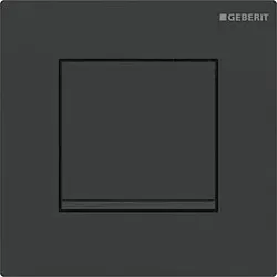 Geberit Urinal-Steuerung 116017161 pneumatisch, Kunststoff, Platte/Taste schwarz matt lackiert, Streifen schwarz