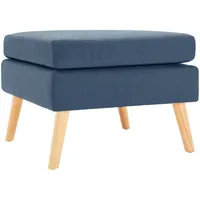 VidaXL Fußhocker Blau Stoff