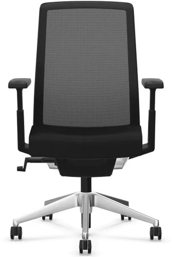 HAWORTH Very Task Bürostuhl | Netzrücken | Schwarz | Alugestell