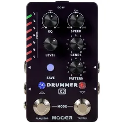 Mooer Drummer X2 - Stereo Drum Machine Pedal - Effektgerät E-Gitarre