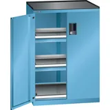 LISTA Schubladenschrank 36x27E, (BxTxH) 717x600x1020mm, 2 Schubladen, 2 x 75, lichtblau, RFID Lock