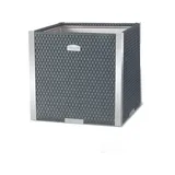 Gardeneas Rattan Pflanzenkübel quadratisch 46 x 46 x 46 cm Schwarz
