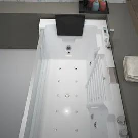 Tronitechnik MYKONOS Whirlpoolbadewanne 180 x 88 cm (UBA147ARA2V-01)
