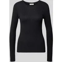 Marc O'Polo Slim Fit Langarmshirt aus Baumwoll-Modal-Mix, Marine, XS