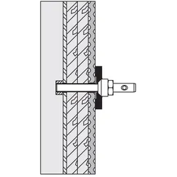 HEWI BM Rückenstütze 801/805 Classic, 2 Bef-P., Leichtbauw./Stahl-Tragst. BM13.2.1
