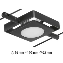 Paulmann CorDuo LED Seilsystem MacLED Einzelspot 250lm 4,5W 3000K 12V Schwarz matt Chrom