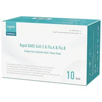 EUROPAPA Influenza-Schnelltest Corona + Influenza A/B 3in1 Schnelltest, 10-tlg., Zuhause, Einzelverpackt, Schnelles Ergebnis, einfache Handhabung, hohe Genauigkeit
