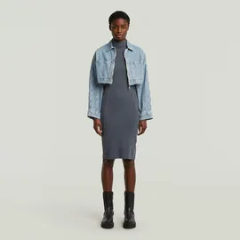 G-Star Washed Slim Rib Kleid Blau L
