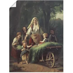 Artland Kunstdruck »Die Heimkehr aus dem Walde«, Gruppen & Familien, (1 St.), als Alubild, Leinwandbild, Wandaufkleber oder Poster in versch. Größen Artland Farbe Bild(er): grün