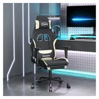 VidaXL Gaming-Stuhl mit Fußstütze Schwarz und Creme