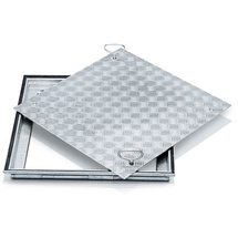 ZARGES Schachtabdeckung Stahl verzinkt 800 x 800 mm Außenmaß 960 x 960 mm