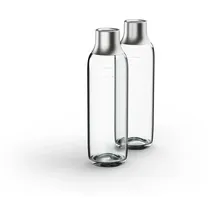 Brita Glasflasche für sodaTRIO Wassersprudler 1 l grau/transparent + 2er Pack