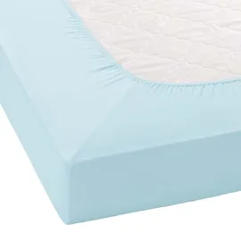 JANINE 5007 Mako-Feinjersey 180 x 200 - 200 x 200 cm hellblau