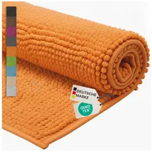 nyvi Badematten Set Chenille 2-teilig 45 x 50 cm und 50 x 80 cm Orange