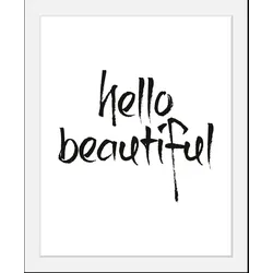 queence Bild »Schönheit«, Schwarz-Weiß-Schriftzug-Motivationsbilder-Liebessprüche, HD Premium Poster-Druck inkl. Holzrahmen queence Farbe Rahmen: schwarz + Farbe Bild(er): schwarz