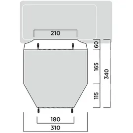Easy Camp Eidfjord Tunnel-Busvorzelt 340 x 310 cm Grau