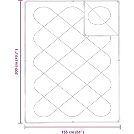 vidaXL 2-in-1 Bettdecke Weiß 200 x 155 x 10 cm Polyester