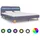 vidaXL Bettgestell mit LED Hellgrau Stoff 160x200 cm