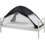 Deryan Bettzelt Pop Up - Moskitonetz Doppelbett - Moskitozelt Pop Up - Insektenschutz Bett - Faltbar und Leight - 200x90x110cm - Mückennetz Bett & Moskitonetz Reise Mit Tragetasche Schwarz