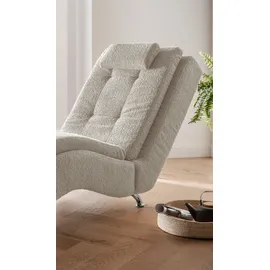 Home Affaire Relaxliege HOME AFFAIRE "Vengo 2, moderne Solitär Relaxpolsterliege, bequem und elegant", silber, B:70cm H:92cm T:170cm, Sofas, mit Kopfkissen, Mattenoptik auf Korpus