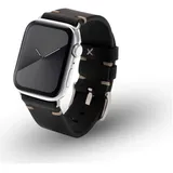 JT Berlin Watchband Alex II Vintage Armband 42 mm, 44 mm, 45 mm, 46mm M Schwarz, Edelstahl Watch Series 1, Watch Series 2, Watch