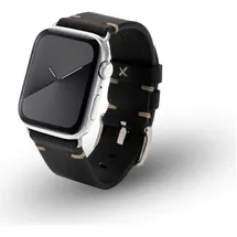 JT Berlin Watchband Alex II Vintage Armband 42 mm, 44 mm, 45 mm, 46mm M Schwarz, Edelstahl Watch Series 1, Watch Series 2, Watch