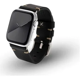 JT Berlin Watchband Alex II Vintage Armband 42 mm, 44 mm, 45 mm, 46mm M Schwarz, Edelstahl Watch Series 1, Watch Series 2, Watch