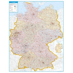 Poster Plz Deutschland. Postleitzahlenkarte; Maßstab 1:700 000  Poster