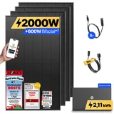 onPower: 2000 Watt Balkonkraftwerk - ohne Halterung / 2.11 kWh / 3m