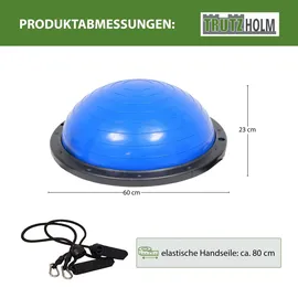 Baumarktplus TRUTZHOLM Balancetrainer Yoga Gymnastik Balance Half Ball Trainingsball Blau