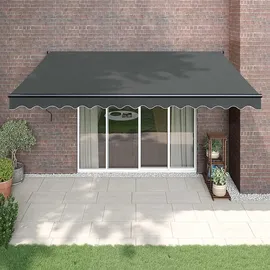 vidaXL Markise Einziehbar 4 x 3 m anthrazit