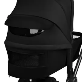 lionelo MIKA PLUS 3in1 bis 38 Monate (22kg), XXL-Verdeck mit UPF50+, 3-stufige Verstellung des Elterngriffs - Black Onyx - Schwarz