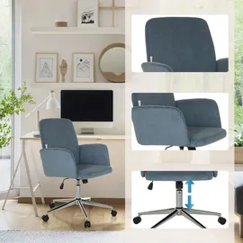 HJH Office SOLAO CORD Stoff Blau