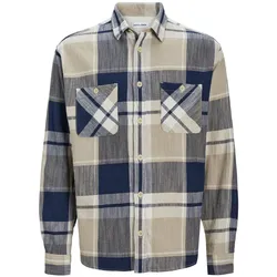 Jack & Jones Herren Freizeit Hemd JJEMICHAEL OVERSHIRT Comfort Fit Comfort Fit Beige 12248888 XL