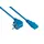 Kabelmeister Netzkabel Schutzkontakt-Stecker Typ E+F (90° gew.) an Kaltgeräte-Buchse C13, blau, 1,00mm2, 3m