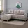 Homcom Ecksofa, L-form Sofa mit 3 Kissen, Eckcouch mit Knopfheftung, Leinenoptik, Couch Wohnlandschaft für Wohnzimmer, Schlafzimmer 193 x 136 x 85 cm | Gr.: onesize