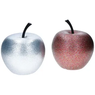2er Set Pottery Pots Deko-Apfel XS Bronze & Silber – 1x E2206-S1-GLMB & 1x E2206-S1-GLS