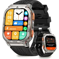 KOSPET TANK M3 Ultra GPS Smartwatch für Herren Smartwatch Damen 480mAh Akku IP69K Wasserdicht Herzfrequenz Monitor Schlaftracker Weihnachtsgeschenk - Silber
