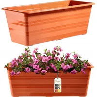 Kadax Blumenkasten aus Kunststoff, Terracotta, 40 cm