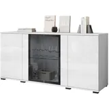 Mirjan24 Kommode, Weiß, Rechteckig, 150x70x40 cm, Wohnzimmer, Kommoden & Sideboards, Kommoden