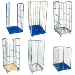 Stahlrollbehälter ADB 1600, 800 x 1200 mm, 5-seitig, 2 Flügeltüren, RW vernietet, Cr 3