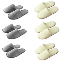 Teceyfeet Gästehausschuhe Set Waschbar,4-6 Paar Hausschuhe Unisex Set Winter Warm Gästepantoffel Damen Filzpantoffeln Rutschfest Samt Hausschuhe Hochwertig Ideal für Gäste, Familie, Hotel, Reisen - 39/44 EU