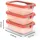 Emsa Frischhaltedose rechteckig orange 11,71 x 17,63 x 17,49 cm 0,5 l 3-teiliges Set