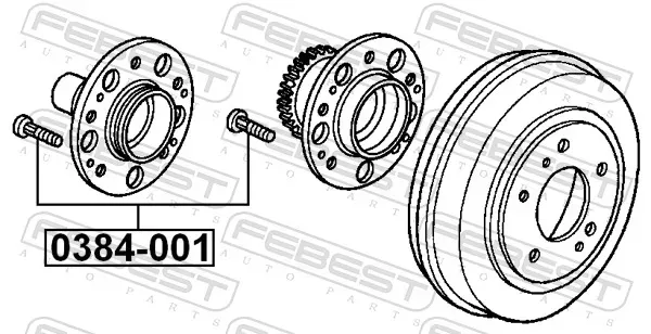 FEBEST Radbolzen 0384001 für HONDA