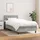 vidaXL Boxspringbett mit Matratze Hellgrau 90x200 cm Stoff